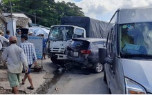 7 ô tô va chạm liên hoàn trên Quốc lộ 1