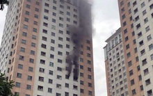 Cháy tại tầng 13 chung cư CT1 Xa La