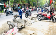 Nhiều phố Hà Nội chưa hạ ngầm theo quy định vẫn vô tư lát đá vỉa hè
