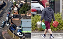 Cảnh thiếu xăng ở Anh: Xe xếp hàng cả dặm chờ đổ xăng, lượng người mua can tích trữ tăng 1.600%