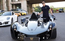 Doanh nhân Hoàng Kim Khánh sang Campuchia để thử xe không kính chắn gió giống McLaren Elva