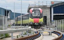 Ảnh: Thử nghiệm vận hành liên động tuyến đường sắt đô thị số 3 đoạn Nhổn - Cầu Giấy