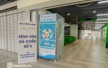 Cận cảnh bệnh viện dã chiến số 5 tại Thuận Kiều Plaza trước ngày hoạt động