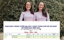 Đỉnh cao: Cặp chị em sinh đôi thay nhau xếp đầu danh sách trúng tuyển ngành hot nhất nhì trường Y, chênh nhau đúng 0,1 điểm