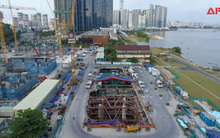 Soi tiến độ tòa nhà văn phòng kết hợp thương mại lớn bậc nhất TP.HCM trên "đất vàng" Ba Son Sài Gòn