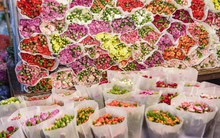 Chợ hoa đêm lớn nhất Hà Nội đông nghẹt khách trước dịp 20/10