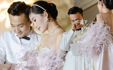 Lễ cưới Hoa hậu Ngân Anh và chồng BTV: Dàn sao đổ bộ, chú rể bật khóc hẹn thề "ở bên anh em phải bình an"
