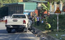 Công an Thanh Hóa thông tin gì về vụ ôtô của trưởng công an thị trấn va chạm xe máy?