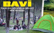 Ba Vì đông nghịt mùa dã quỳ: Giới trẻ đổ xô đến cắm trại, check-in