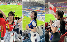 Hot girl Việt đi xem World Cup, "mặc áo đội nào là đội đó về nước": Tốn một khoản kha khá, vẫn chưa mặc hết màu áo