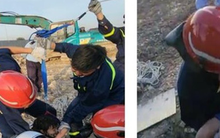 Cứu nạn thành công bé gái 5 tuổi rơi xuống hố cọc ép bê tông