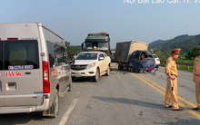 Tai nạn liên hoàn trên cao tốc Nội Bài - Lào Cai, hiện trường khiến nhiều người sợ hãi