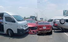 Xe biển xanh gặp tai nạn liên hoàn trên cao tốc TP.HCM - Long Thành - Dầu Giây