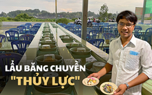 Lẩu băng chuyền "cây nhà lá vườn" gây tranh cãi ở Bình Dương: Chủ quán tiết lộ quá trình thực hiện ý tưởng "không giống ai"