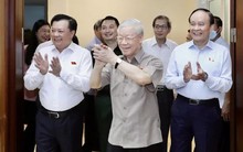 Hình ảnh Tổng Bí thư Nguyễn Phú Trọng tiếp xúc cử tri tại Hà Nội