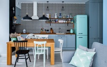 Dùng màu xanh pastel làm điểm nhấn cho căn hộ 55m², cô gái cho biết đây là quyết định đúng đắn nhất