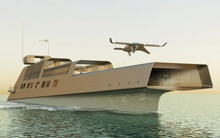 Siêu du thuyền thiết kế 'sắc sảo' như cá mập, có cả studio và đài quan sát trên cao