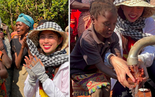 Hoa hậu Thùy Tiên làm điều ý nghĩa cho người dân Angola