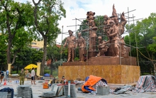 Cận cảnh tượng đài Cảnh sát giao thông và PCCC ở Hà Nội