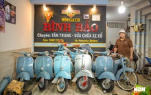 20 năm mày mò tự phục chế Vespa, Lambretta cổ của người đàn ông miền Tây