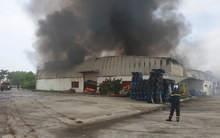 Hiện trường vụ cháy nhà xưởng tại khu công nghiệp Quang Minh