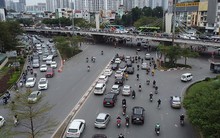 Hình ảnh hiếm thấy của 'điểm đen' giao thông trên trục đường Vành đai 2 Hà Nội