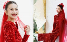 Cô dâu Thanh Hằng diện áo dài lấp lánh sequin, cảm hứng từ bộ áo cưới của mẹ
