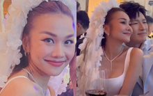 Thanh Hằng khoe visual xịn khi thay váy cưới thứ 2 vào lễ đường, cận vòng kim cương gây chú ý