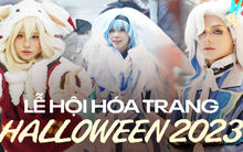 Đội mưa check-in tại lễ hội hoá trang Halloween 2023, nhiều người còn được mẹ "hộ tống" đến sự kiện