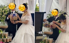 Đám cưới gây sốt với màn rót trà sữa: Ai cũng khen ngợi vì quá sáng tạo lại không gây lãng phí