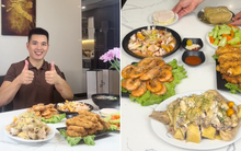 Mâm cơm 800k cho 8 người ăn của Lê Anh Nuôi được chia sẻ rầm rộ: Đầy ụ gà luộc, tôm chiên, mực xào!