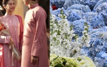 Đám cưới Đoàn Văn Hậu trang trí bằng hoa tươi nhập khẩu, cô dâu Doãn Hải My cử người xuống giám sát cắm hoa