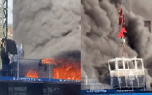 Hỏa hoạn kinh hoàng bao trùm tòa tháp 16 tầng, video ghi lại hiện trường giải cứu nạn nhân mắc kẹt gây thót tim