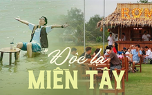 Hai quán cà phê nằm giữa đồng ruộng ở miền Tây, mùa nước nổi cho du khách chèo xuồng trải nghiệm