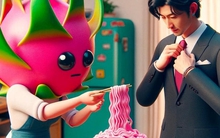 Bộ hình mì tôm thanh long vươn lên tầm "vũ trụ" khác khiến dân tình cười nghiêng ngả