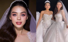 Vợ Tây của Bùi Tiến Dũng xinh đẹp lộng lẫy khi diện váy cô dâu, đọ sắc cùng Á hậu Thảo Nhi Lê