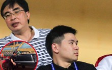 Chủ tịch CLB Hà Nội đi siêu xe 15 tỷ đến SVĐ, cùng bố hoa hậu Đỗ Mỹ Linh ngồi xem bóng đá