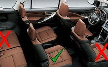 Các vị trí kém an toàn nhất trên ô tô