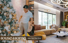 Bên trong biệt thự 3 mặt tiền của vợ chồng Hồng Đăng: Màu Noel tràn ngập, nam diễn viên tự tay decor "góc sống ảo