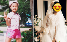 Ảnh thơ ấu của cô dâu ngọt ngào nhất hiện tại, nhìn là biết được hưởng ké mã gen từ mẹ