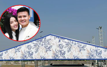 Hình ảnh đầu tiên về đám hỏi Quang Hải: Dựng rạp hoành tráng giữa sân vận động, quy mô 400 khách mời