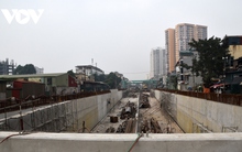 Đường dẫn hầm chui Giải Phóng - Kim Đồng (Hà Nội) dần lộ diện