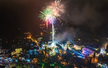 Ngắm màn pháo hoa rực rỡ trên bầu trời Sa Pa
