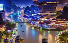 Hình ảnh Quảng Ninh năm 2100 theo tưởng tượng của AI