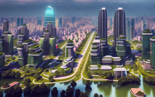 AI tưởng tượng Hà Nội sẽ ra sao vào năm 2100?