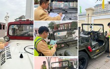 Xôn xao hình ảnh nhiều người đẹp ngồi trên xe Jeep treo cờ nước ngoài, tài xế mặc rằn ri