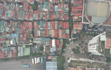 Cận cảnh con đường sẽ cắt ngang sân chung cư 25 Lạc Trung khiến dân không đồng thuận