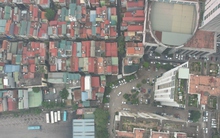 Cận cảnh con đường sẽ cắt ngang sân chung cư 25 Lạc Trung khiến dân không đồng thuận