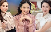 Tủ đồ đi làm của Hoa khôi đẹp nhất VTV: toàn áo sơ mi siêu cấp điệu đà, mẫu nào cũng xinh hết chỗ chê