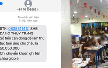 Một phụ huynh công khai số tài khoản và điện thoại của đối tượng tự nhận là "thầy thể dục", thông báo con té xỉu hôn mê để lừa tiền